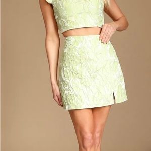 Elegant Green Lace Skirt